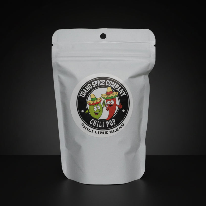 Chili Lime Blend bag with an Idaho Spice Company logo on a black background