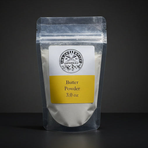 Package of Butler Powder on a black background