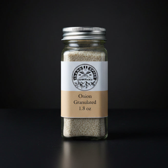 Jar of Idaho Spice Company Granulated Onion