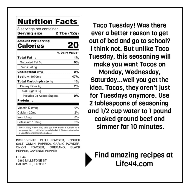 Life44 Taco'bout Tasty Taco Seasoning